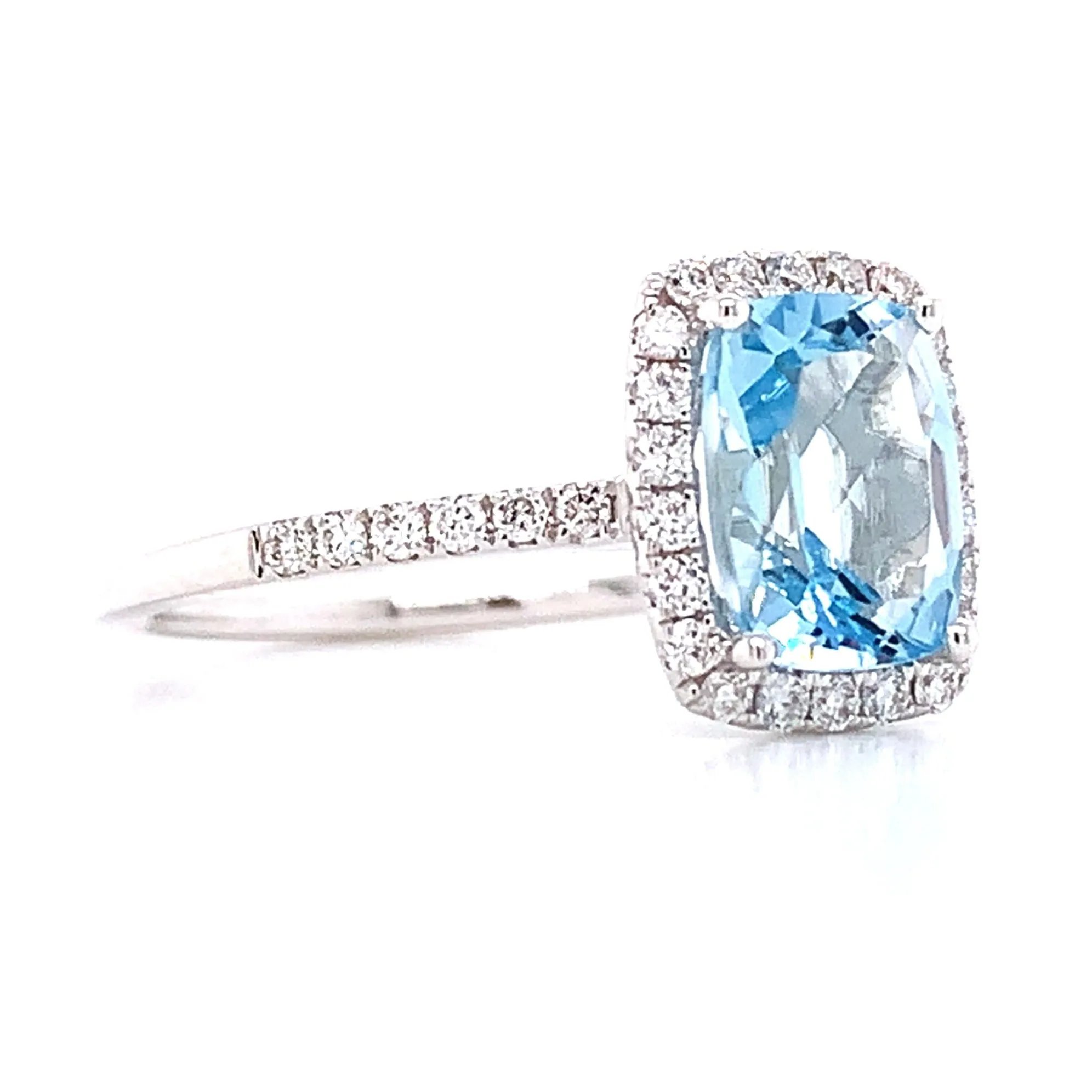 1.39ct Aquamarine & Diamond Cocktail Ring