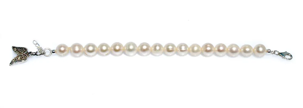 Angel Wing Pearl Bracelet