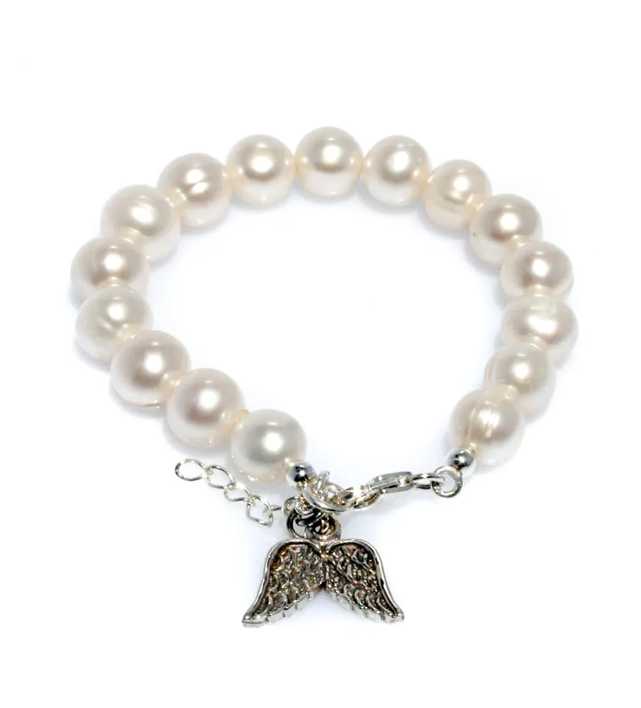 Angel Wing Pearl Bracelet