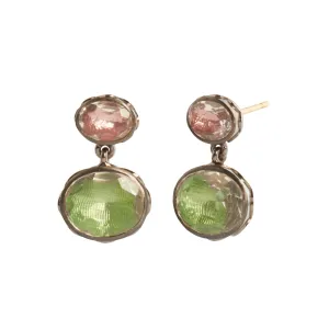 Catherine Oval 2 Drop Post Earrings