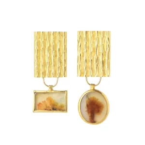 Dendritic Agate Flux Earrings