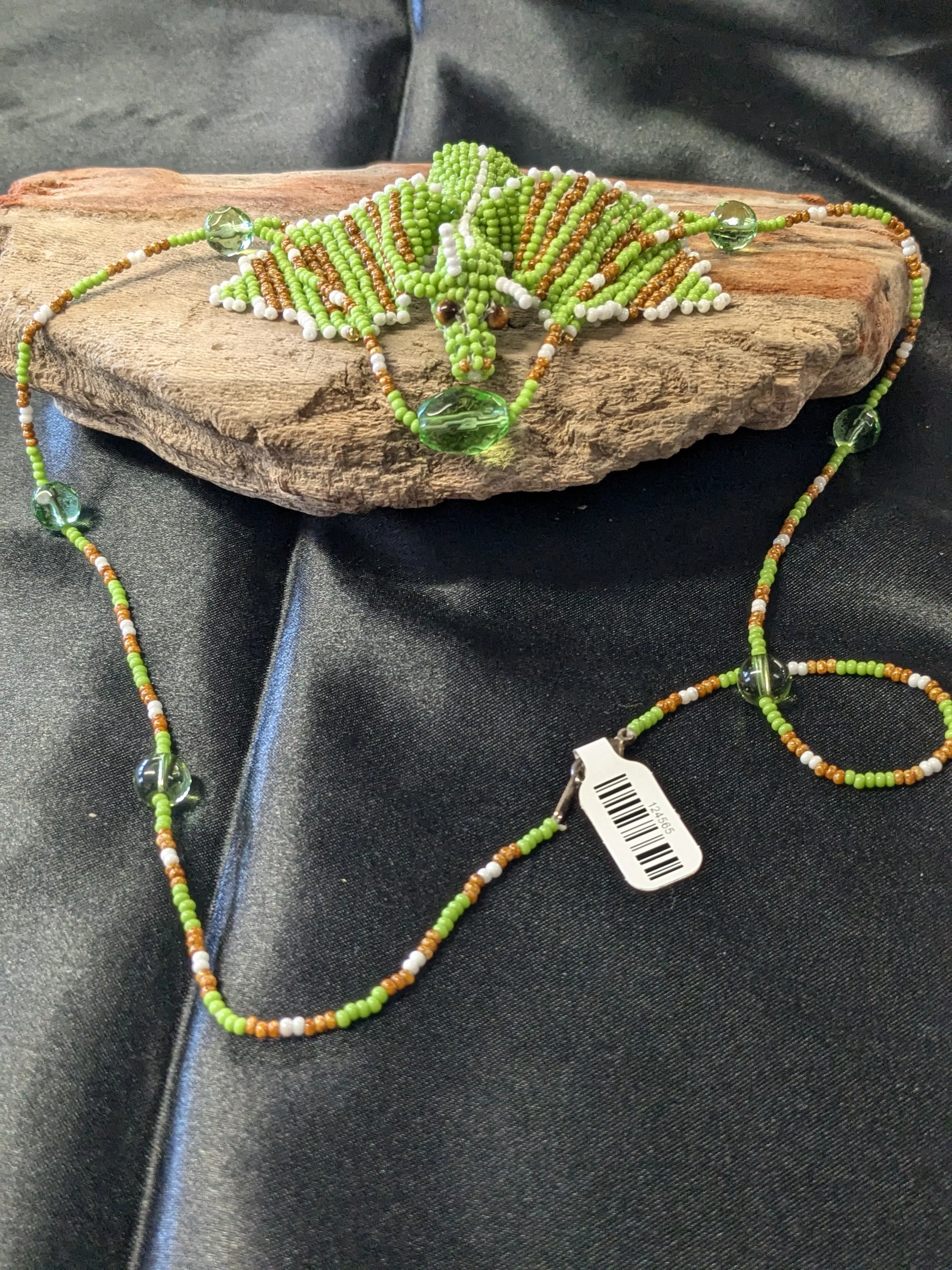 Dragon Beaded Medallion Necklace