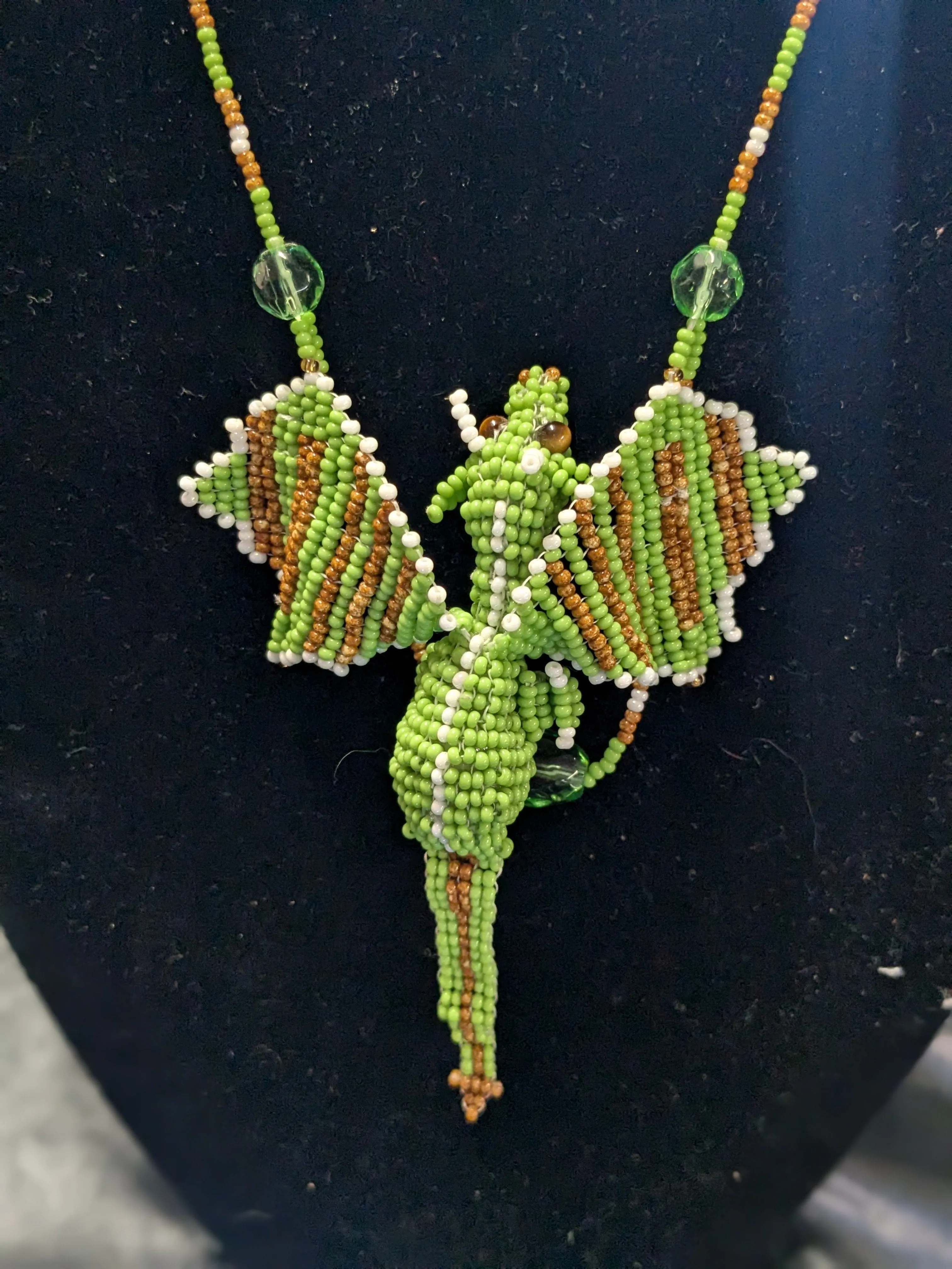 Dragon Beaded Medallion Necklace