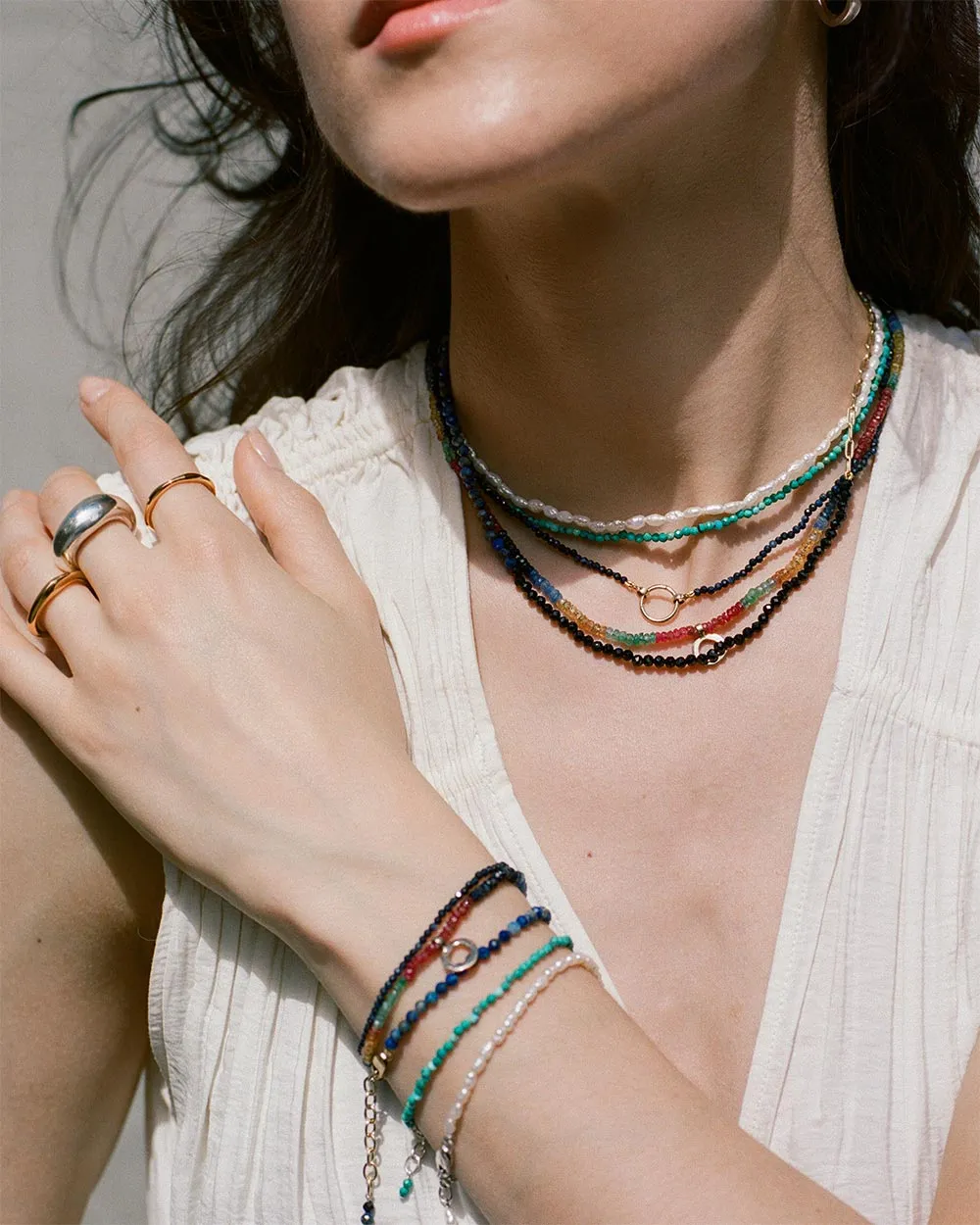 Hydra Multi Gemstone Beaded Necklace