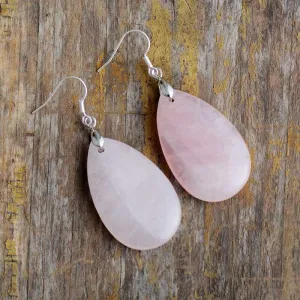 'Ngurrbul' Rose Quartz Drop Earrings