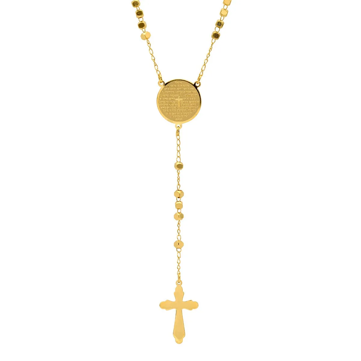 Padre Nuestro Prayer Box Beaded Rosary Necklace