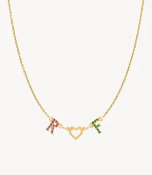 Personalised Rainbow Letter Necklace