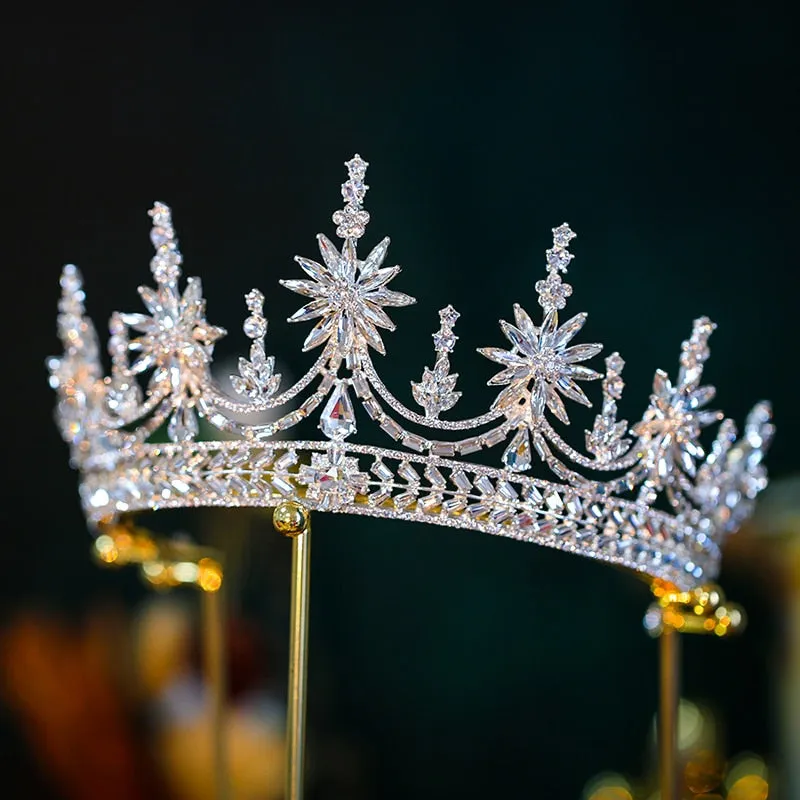 Sheer Class Baroque Luxury Rhinestone Crystal Wedding Crown-Bridal or Quince Tiara