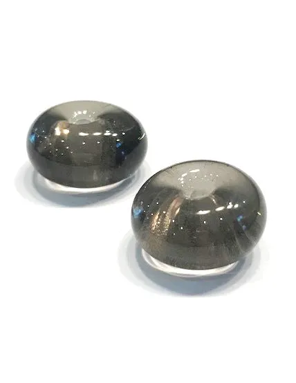 Smoky Quartz Gray Glass Beads