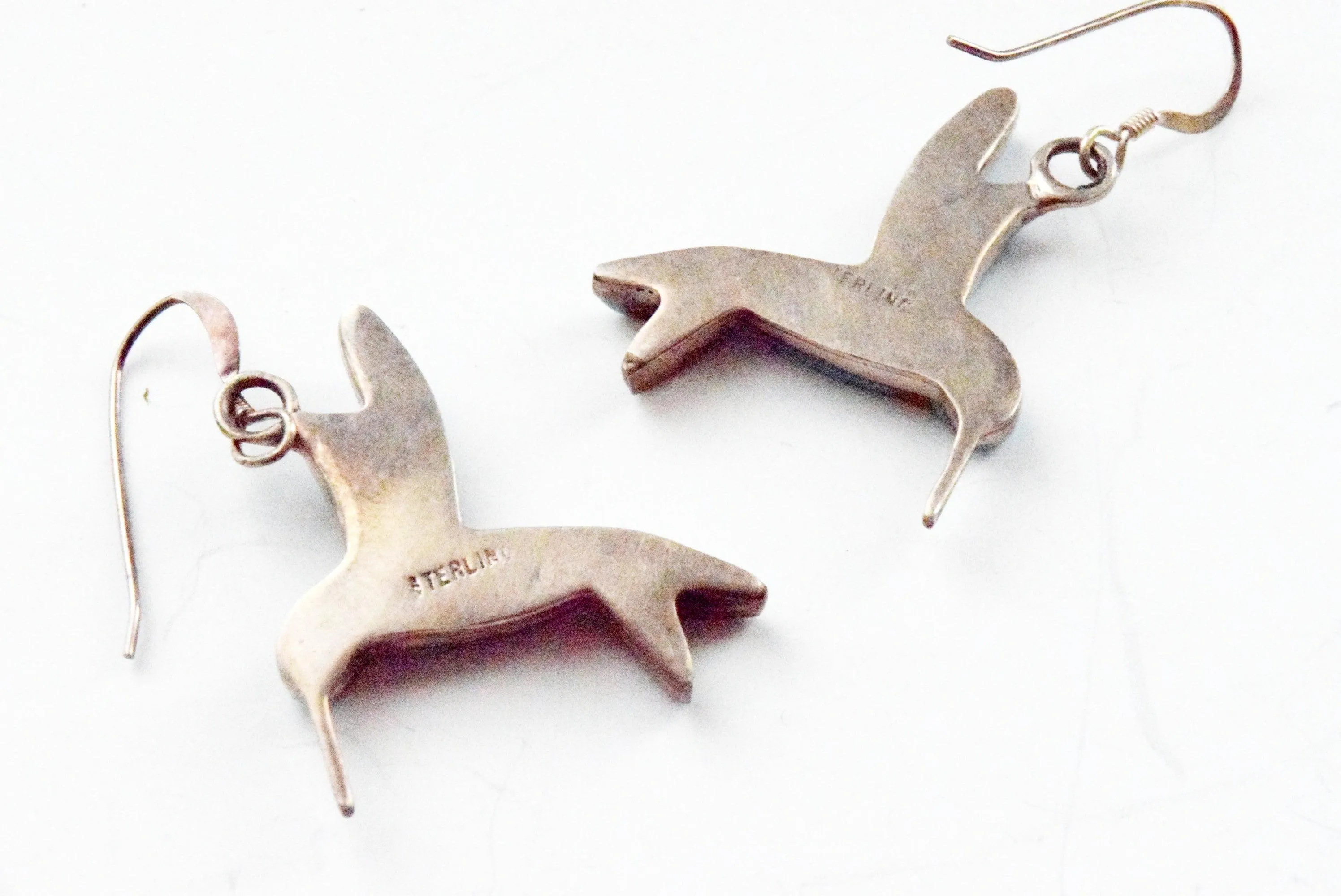 Sterling Silver and Turquoise Hummingbird Earrings